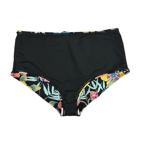 J. Crew Liberty Fabric Bikini 36B Top / Medium Bottom Black Pink Yellow - Picture 4 of 16